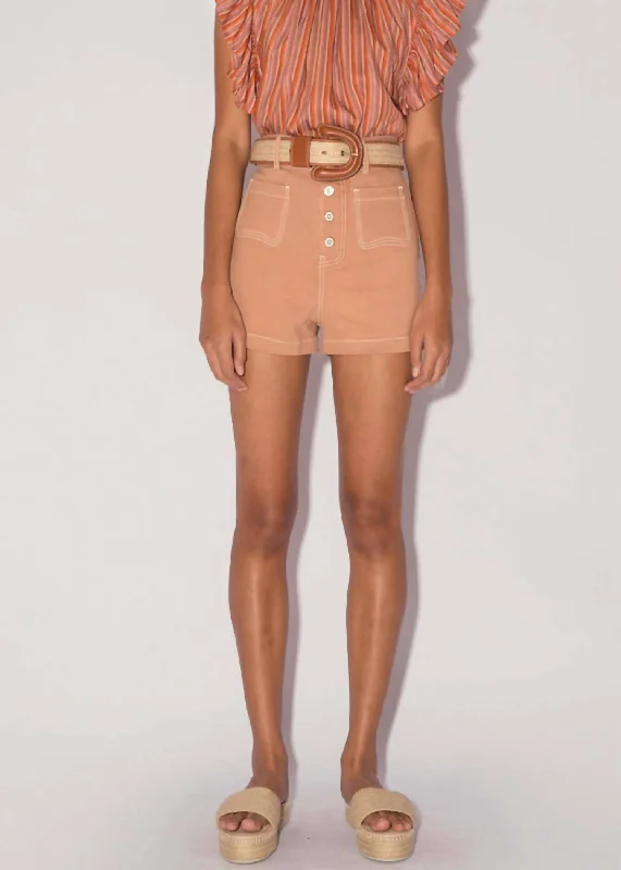 Modern Women's Fashion with Vintage Touches Janis Shorts In Camel