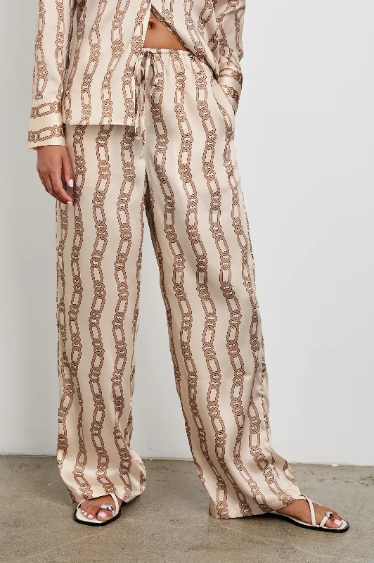 Women's Casual Garments DAMANI PANT - IVORY GOLD LINK