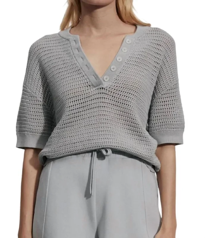 Clothes For Woman Callie Knit Top In Mirage Grey