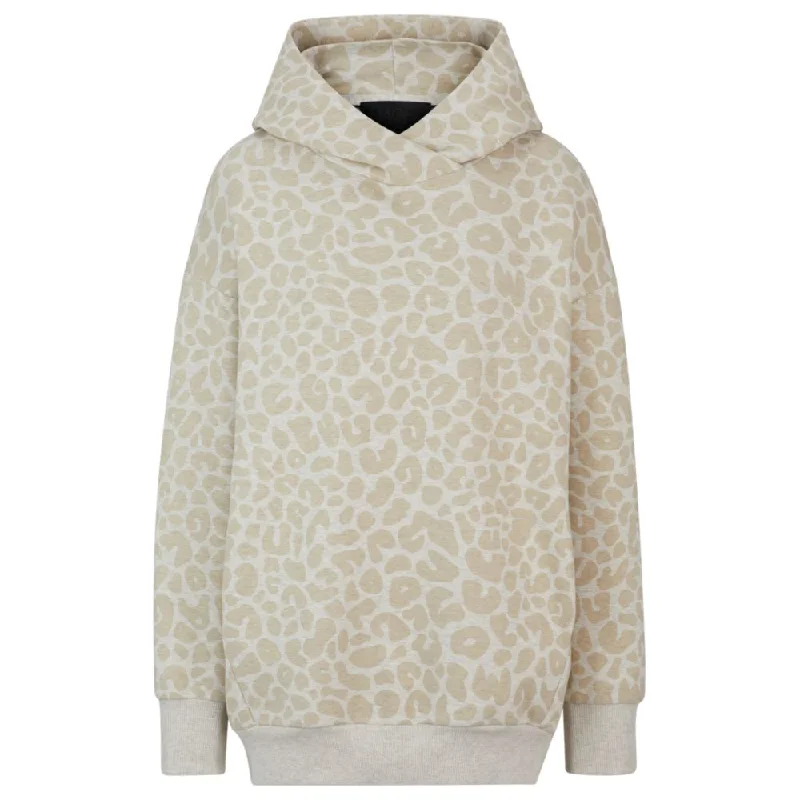 Timeless Elegance NAOMI x BOSS longline hoodie with leopard pattern