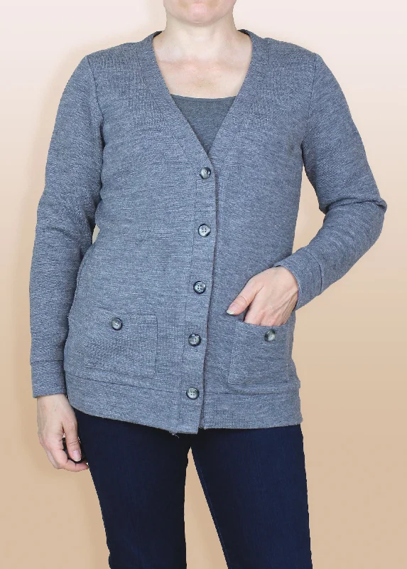 Women's Plus-Size Casual Outfit Cabernet Cardigan