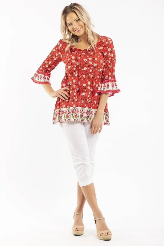 New Arrival Discounts Romanian Folklore Cotton Tunic Top