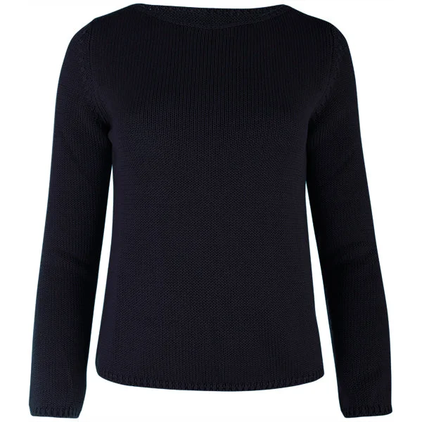 Casual Garments For Women Long Sleeve Pullover in Navy