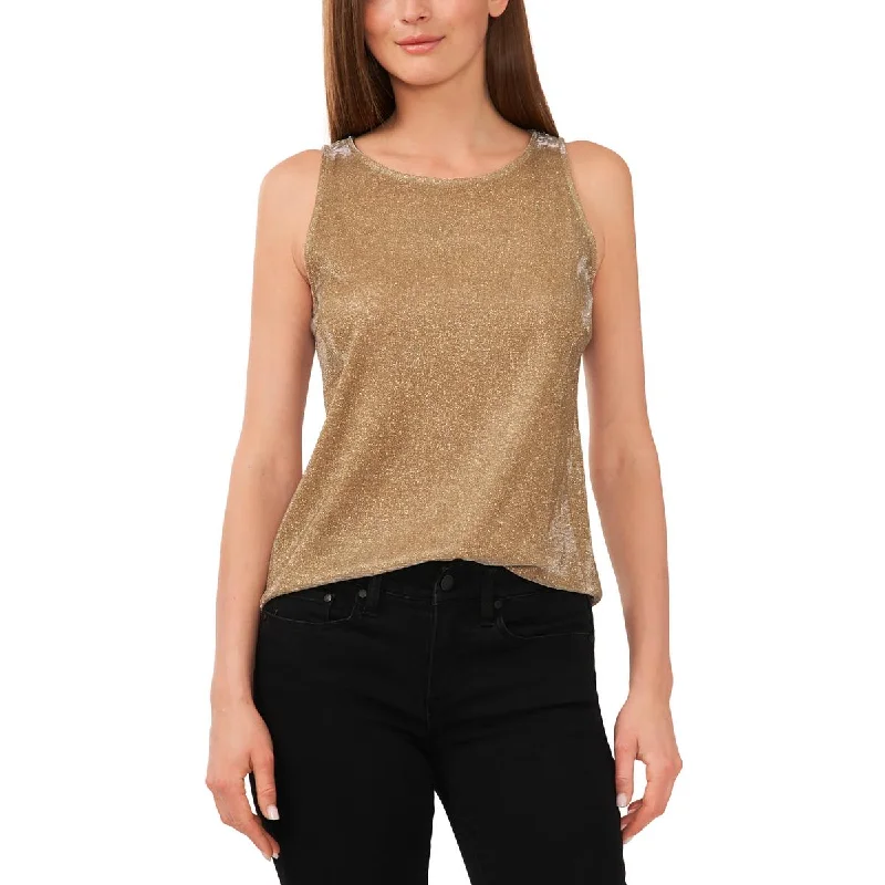 Elegant Women's Clothing Online Womens Metallic Polyester Pullover Top