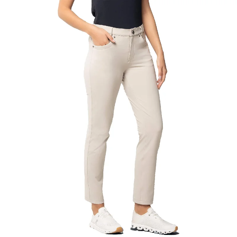 Fashionable Women's Outfit IBKUL Women's 28-Inch 5 Pocket Performance Pant - Stone