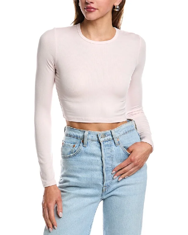 Women's Trendy Outfit REVERIEE Baby Rib Crop Top