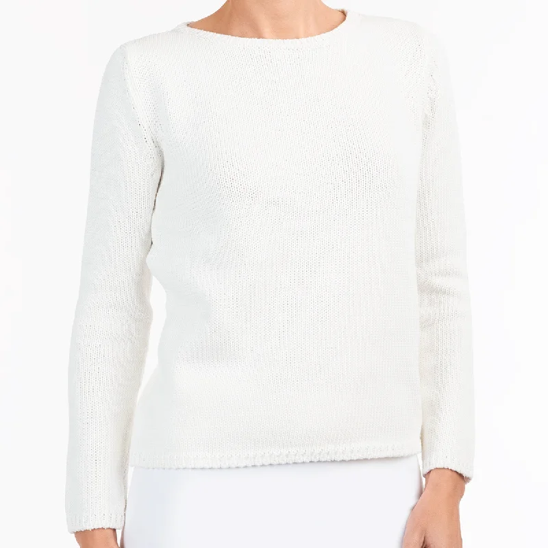 Formal Garments For Women Long Sleeve Pullover in Off White