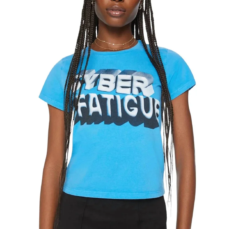 Women's High-Fashion Attire The Cropped Itty Bitty Goodie Shirt In Cyber Fatigue