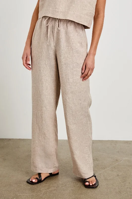 Chic Women's Garments EMMIE PANT - HEATHERED FLAX