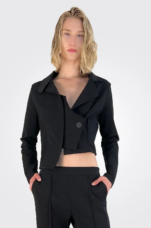 Women's Outdoor Attire Nusa Asymmetrical Jacket - Black