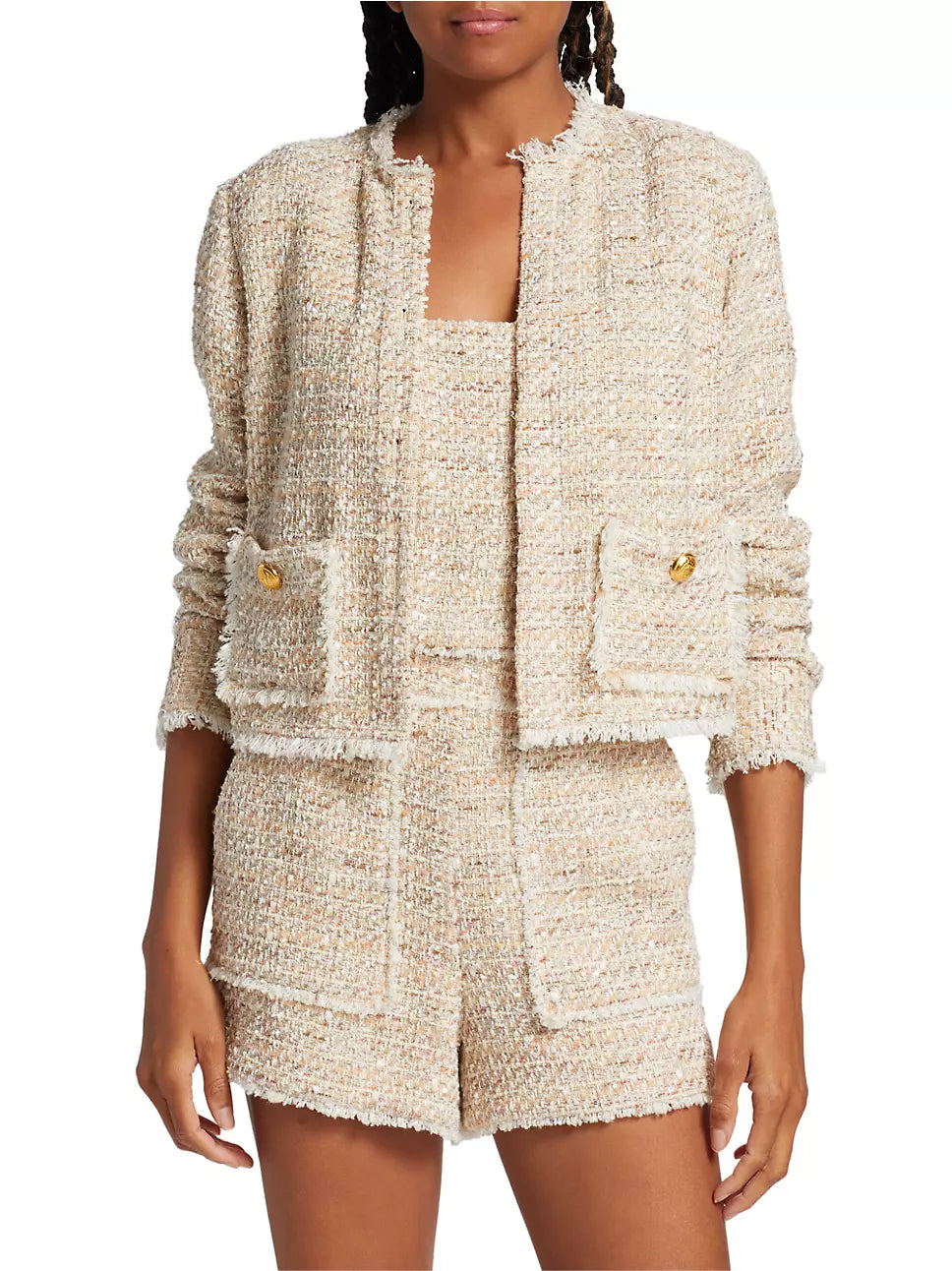 Women's Plus-Size Casual Outfit Diaz Jacket - Neutral Multi