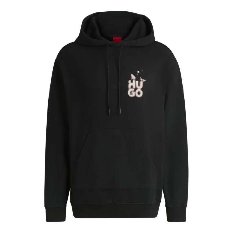 Luxury Fashion Relaxed-fit hoodie in French terry with seasonal artwork