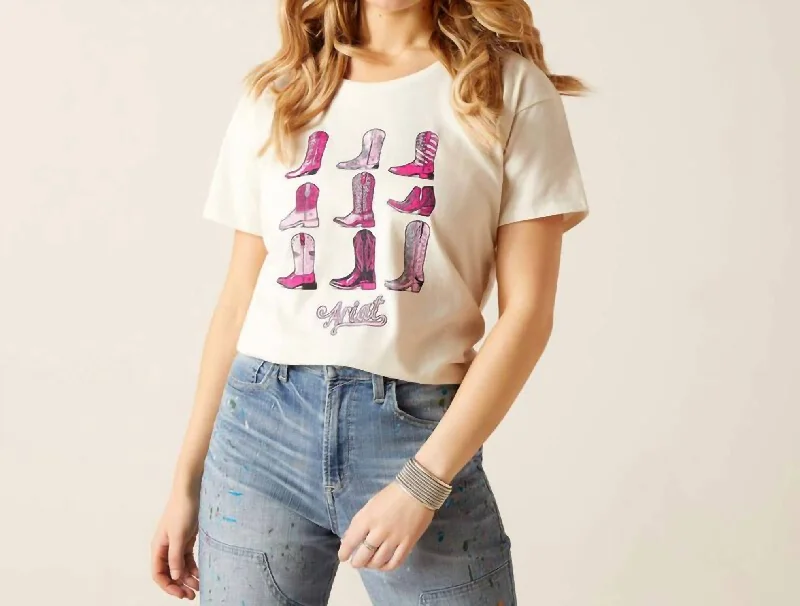 Women's Transitional Outfit Let's Go Girls T-Shirt In Off White