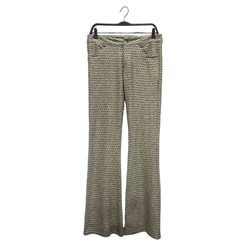 Women's Chic Apparel Collina Strada/Straight Pants/M/Gingham Check/Cotton/GRN/Silver Thread