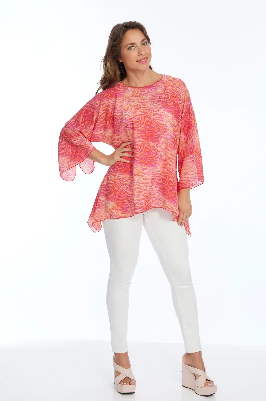 Affordable Online Boutique Lior One Size Fits All Pink Shadow Print Tunic Top Women's