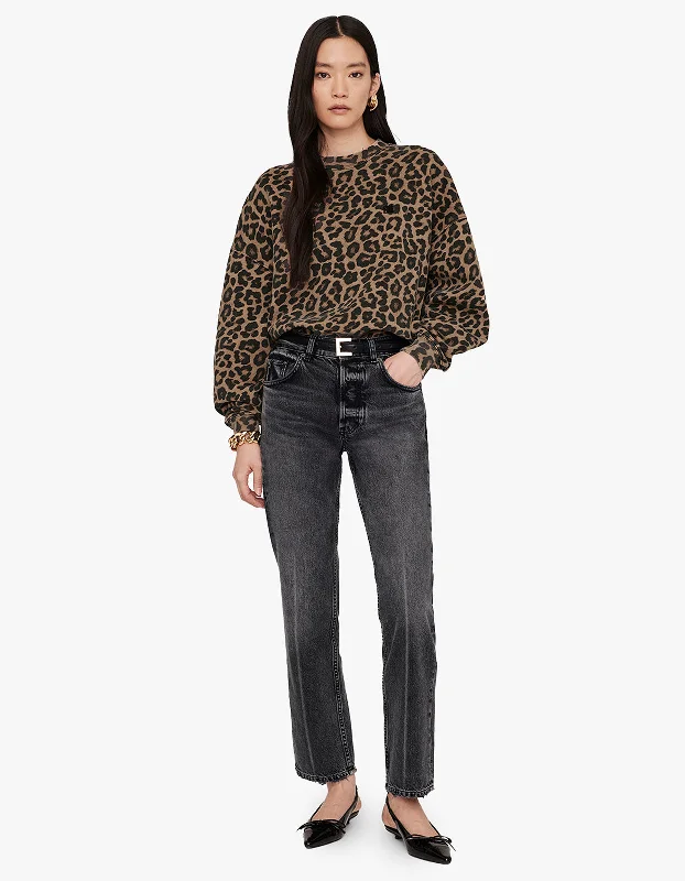 Best Online Boutiques For Women Miles Sweatshirt - Black And Brown Leopard