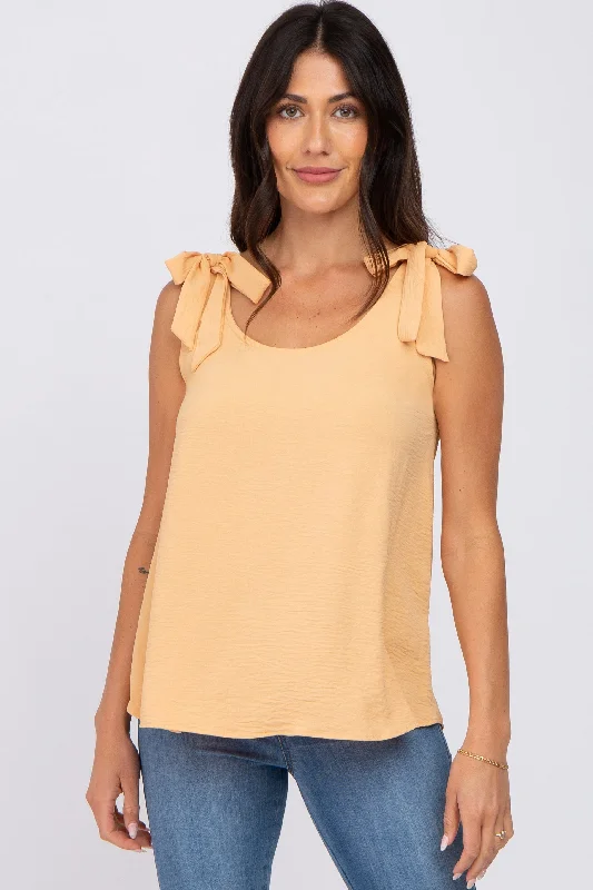 Clothing Brands Yellow Shoulder Bow Tank Top