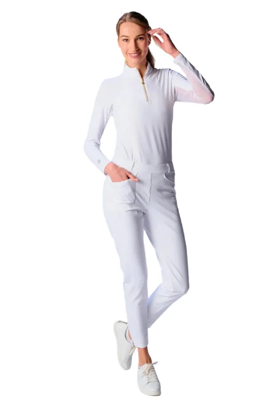 Women's Vintage-Inspired Outfit G Lifestyle Active Pant - White