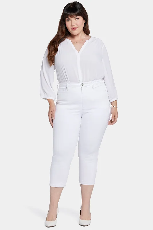 Women's Athletic Outfit Chloe Capri Jeans In Plus Size - Optic White