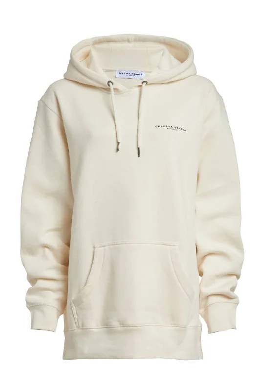 Women Wear Online Women's Organic Cotton Hoodie In Beige