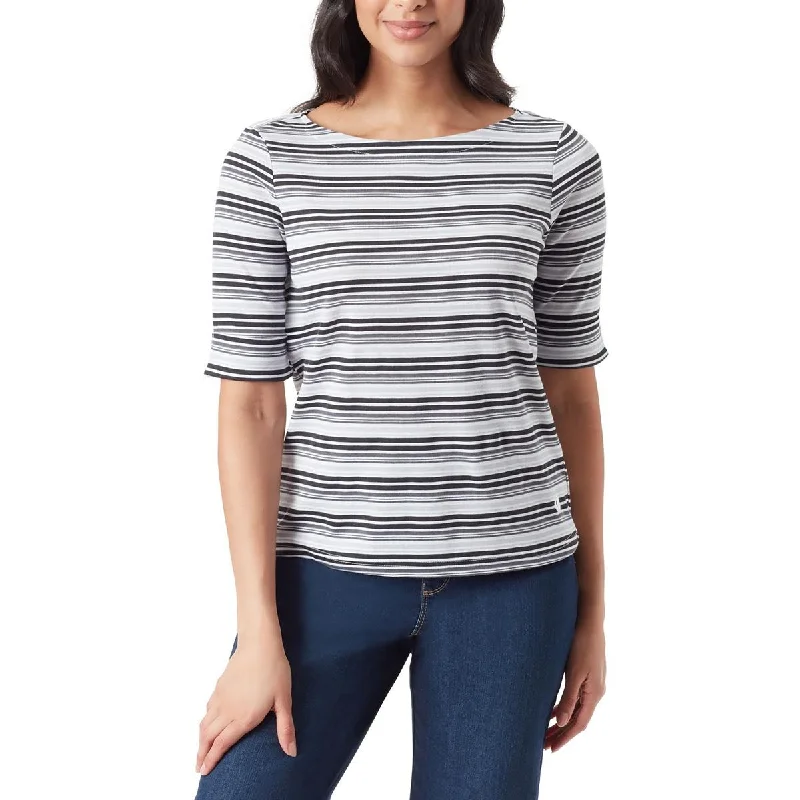 Women's Casual Attire Womens Solid Cotton Pullover Top