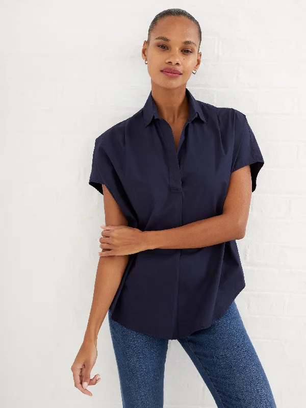 Women's Casual Attire Cele Rhodes Poplin Short Sleeve Shirt