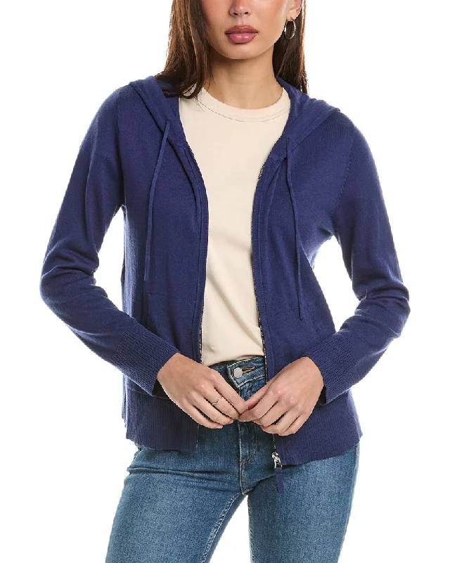 Casual Chic Clothing Hannah Rose Cashmere-Blend Zip Hoodie