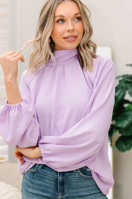 Women's Clothing Online All In Time Lavender Purple Blouse