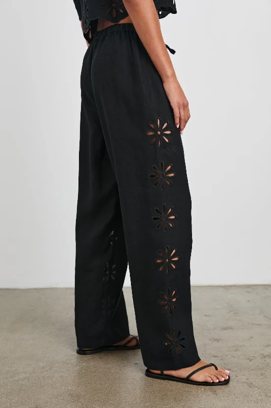 Formal Outfit For Women EMMIE PANT - BLACK EYELET