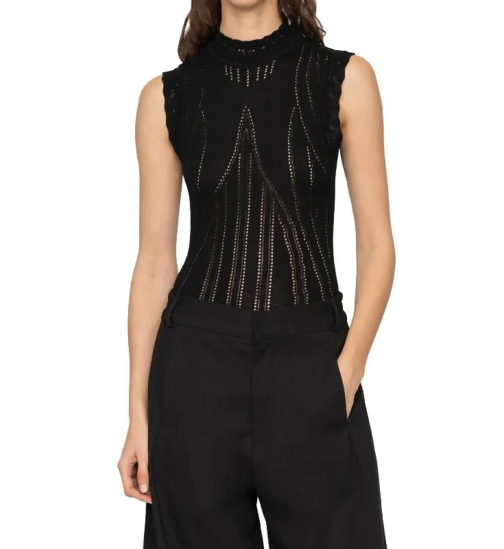 Sophisticated Style Paxton Knit Top In Black