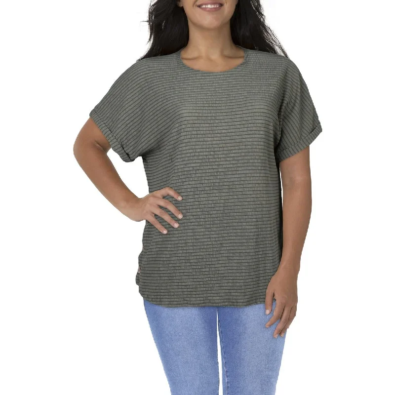 Women's Everyday Attire Plus Womens Gauze Smocked Pullover Top