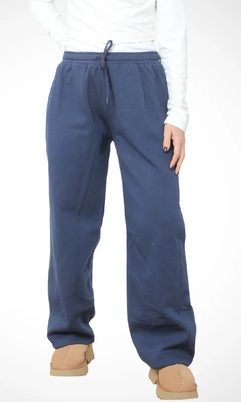 Classic Women's Clothing Styles Women Straight Leg Sweatpants (Dark Blue)