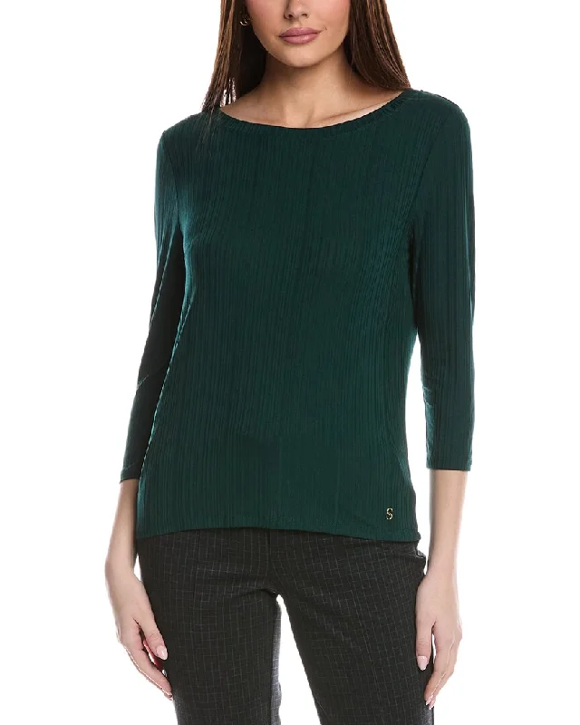 Online Boutique Stores St. John Sleek Rib Jersey Knit Top