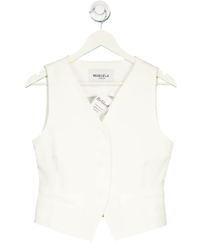 Casual Fashion Marcela White Gilda Vest Waistcoat UK S/M