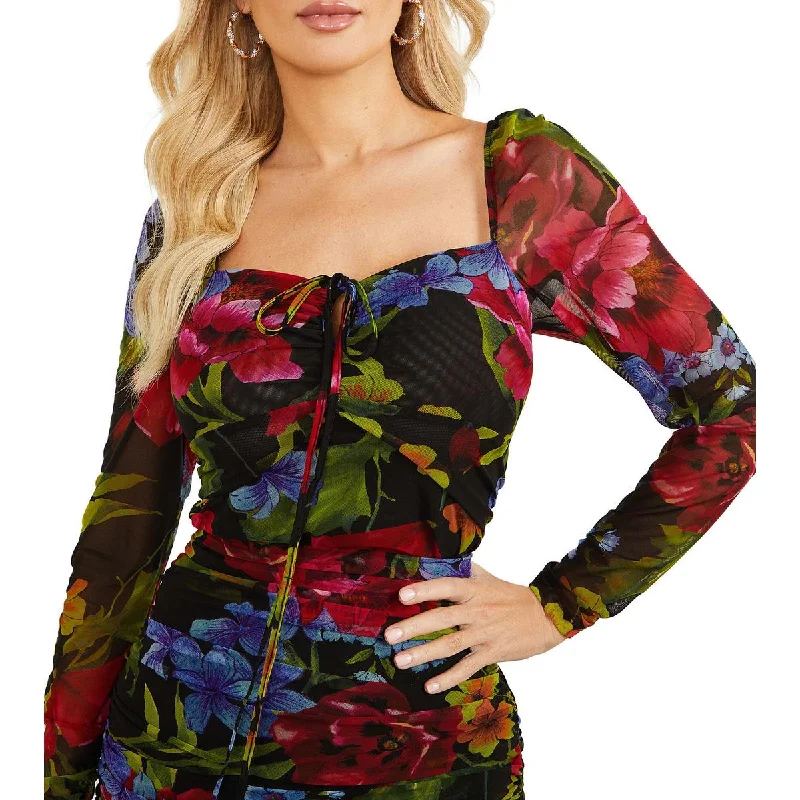 Women's Office Attire Womens Floral Print Pullover Top