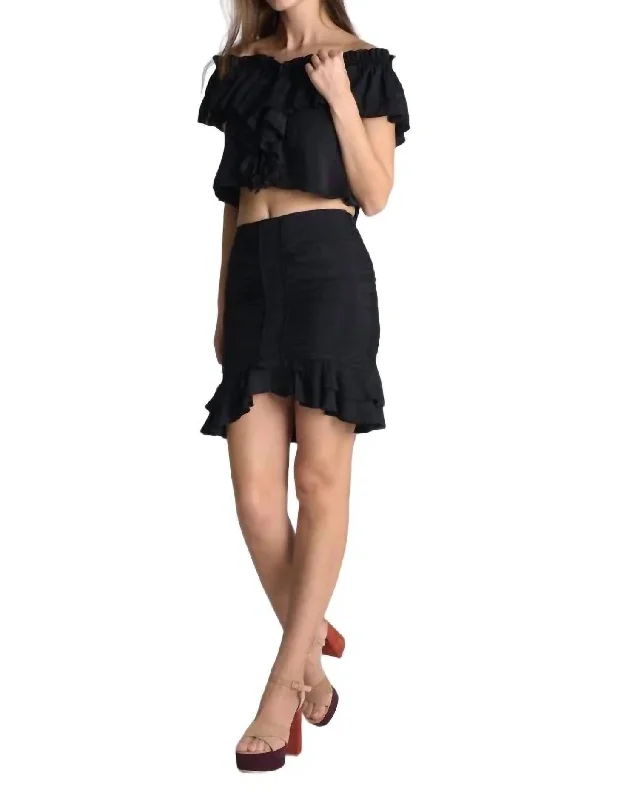 Chic Women's Garments Kiki Crop Top In Black