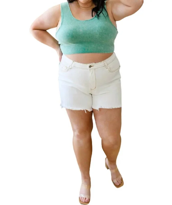 Timeless Women's Garments Get On My Level Cropped Cami In Mint