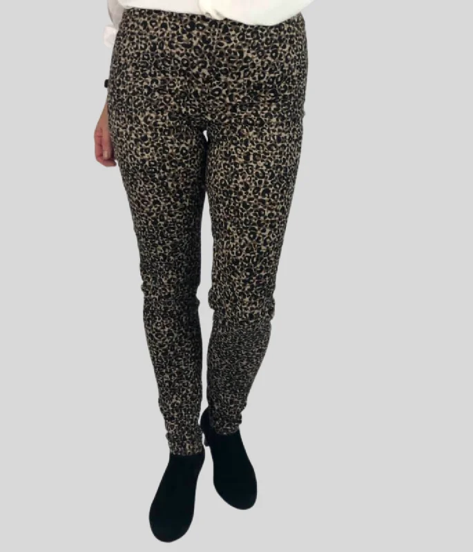 Plus Size Women's Fashion Animal Print High Waisted Jeggings