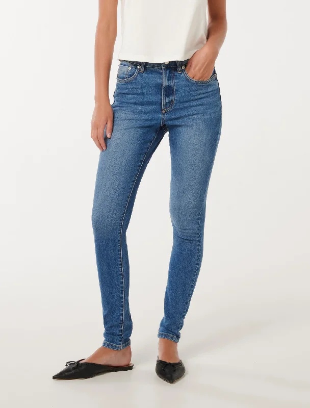 Women's Evening Wear Outfit Nala Mid-Rise Skinny Jeans