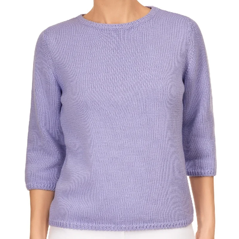 Women's Classic Attire 3/4 Sleeve Pullover in Wisteria