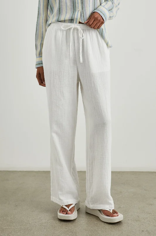 Women's Tailored Outfit EMMIE PANT - GAUZE WHITE