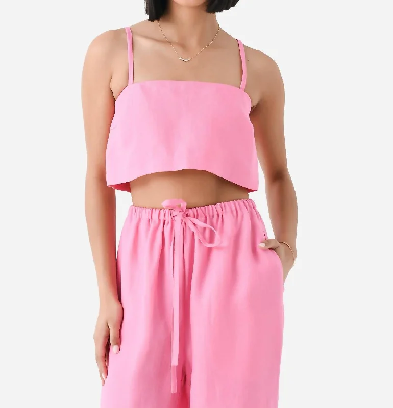 Women's Chic Outerwear Garments Delphi Bodice Crop Top In Rose