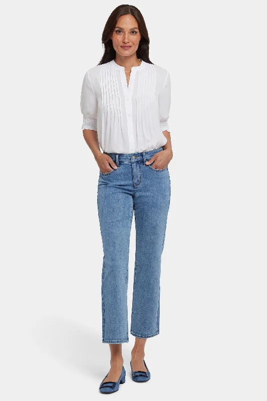 Clothing Woman Marilyn Straight Ankle Jeans In Petite - Minorca Isle