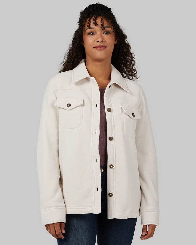 Women's Clothing for Every Occasion WOMEN'S VELVET SHERPA-LINED SHIRT JACKET