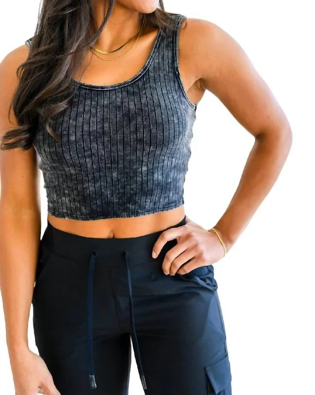 Stylish Women's Garments For Holidays Get On My Level Cropped Cami In Mineral Wash