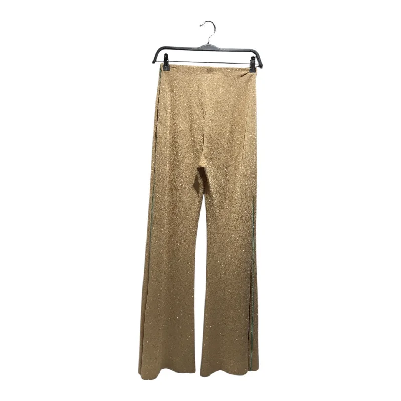 Women's Stylish Casual Garments Acne Studios/Bootcut Pants/S/GLD/shimmer pant green striping