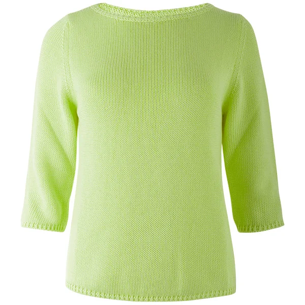 Women's Timeless Attire 3/4 Sleeve Pullover in Apple Green