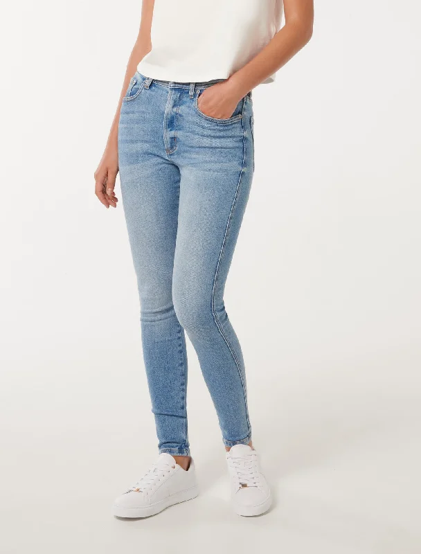 Comfortable Outfit For Women Ashley Mid-Rise Skinny Jeans