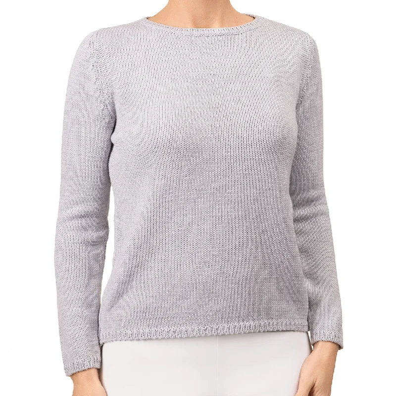 Women's Clothing for Every Occasion Long Sleeve Pullover in Grey Melange