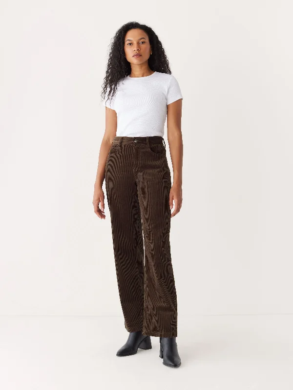 Women's Charming Outfit For Events The Annie Straight Corduroy Pant in Dark Brown